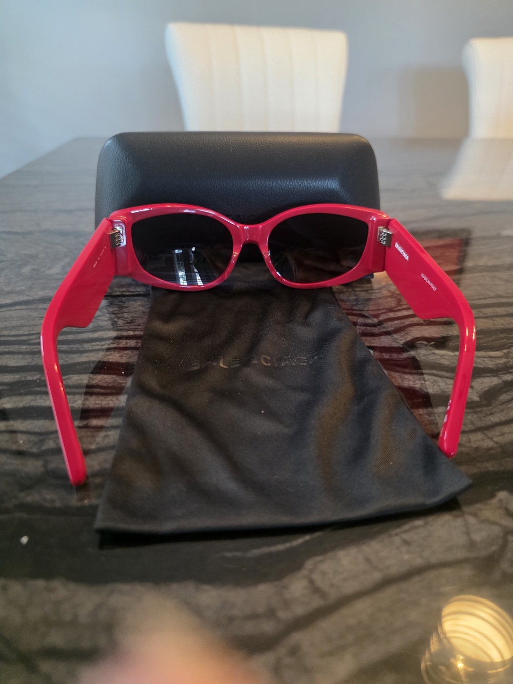 NWT AUTHENTIC Balenciaga BB0258S Bold Logo Sunglasses in Red - Picture 4 of 16